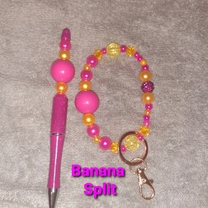 Ink pen & keychain wristlet